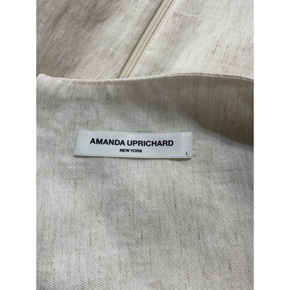 Amanda Uprichard x Revolve 'Ines' White Linen Top Size L - Picture 4 of 5